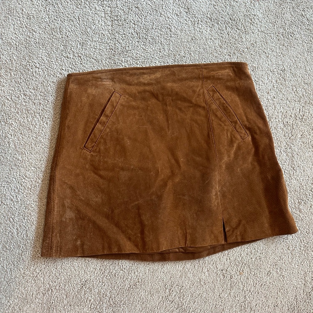100% suede blank nyc Mini Skirt